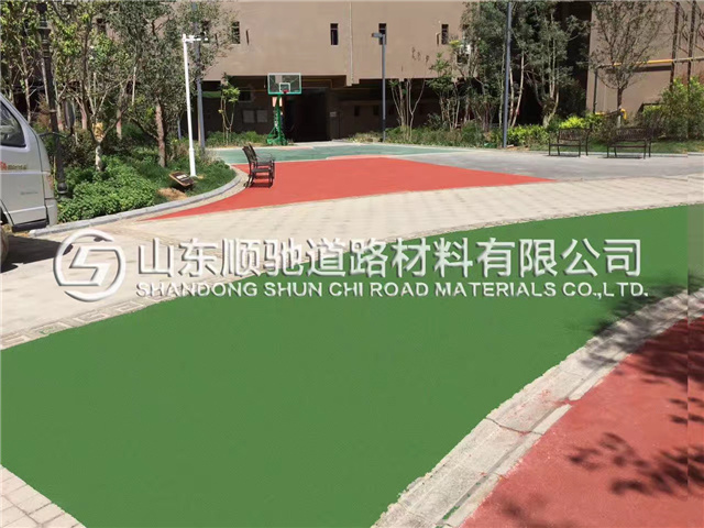 庫爾勒城市道路彩色路面施工案例